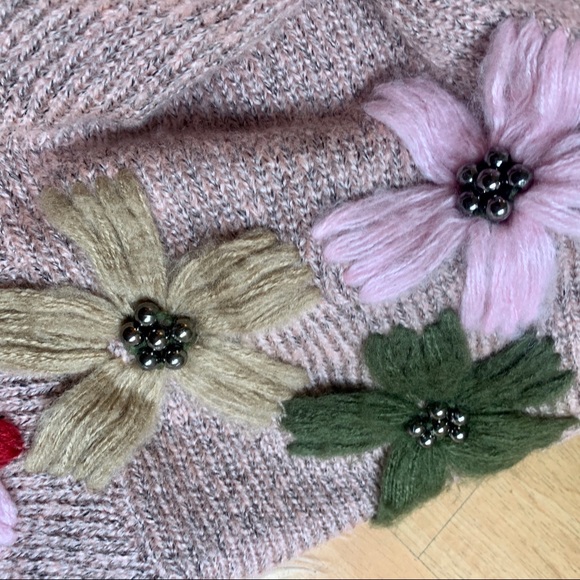 ALLISON MEW YORK Aidan Pink embroidered Sweater S - Picture 5 of 12